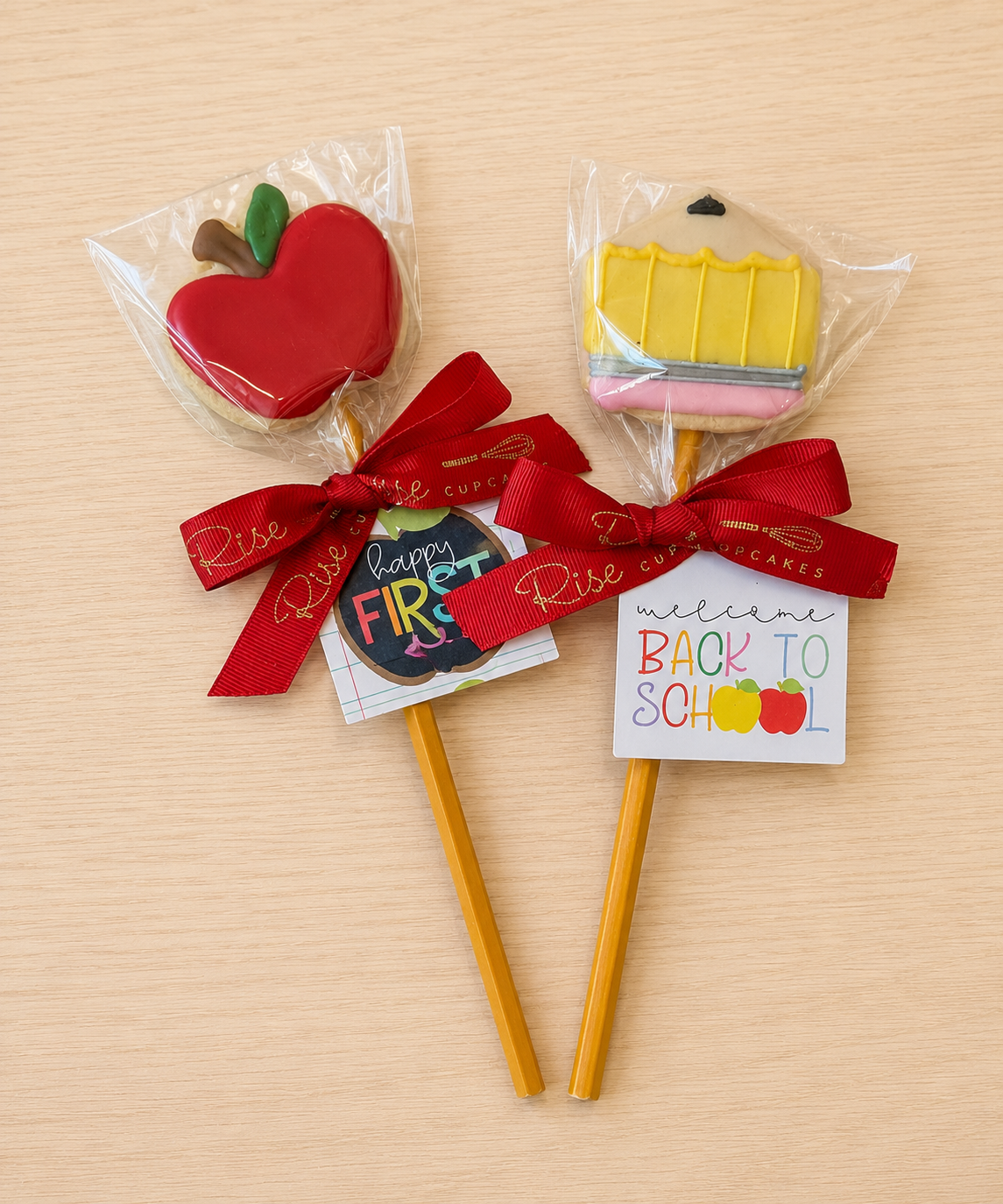Apple/pencil cookie on Pencil