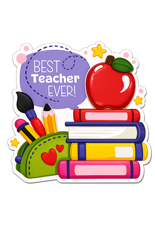 Best Teacher Ever Cookie Apple